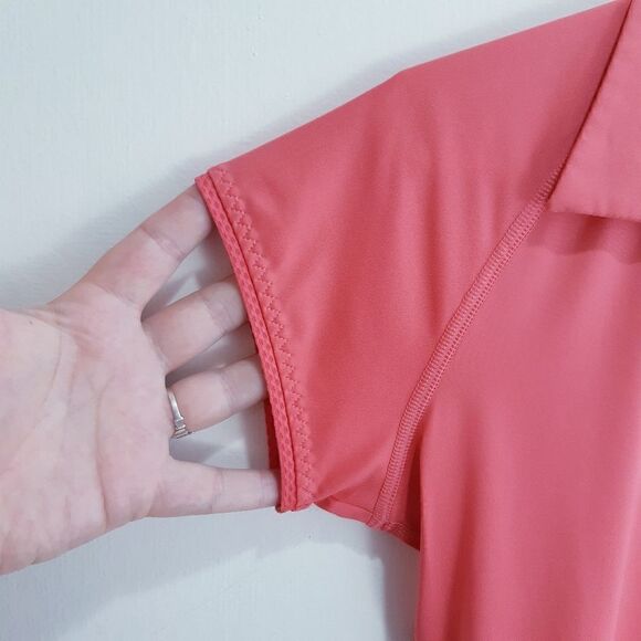 Asics Pink Lapeled Short Sleeve Athletic Shirt - Picture 4 of 7